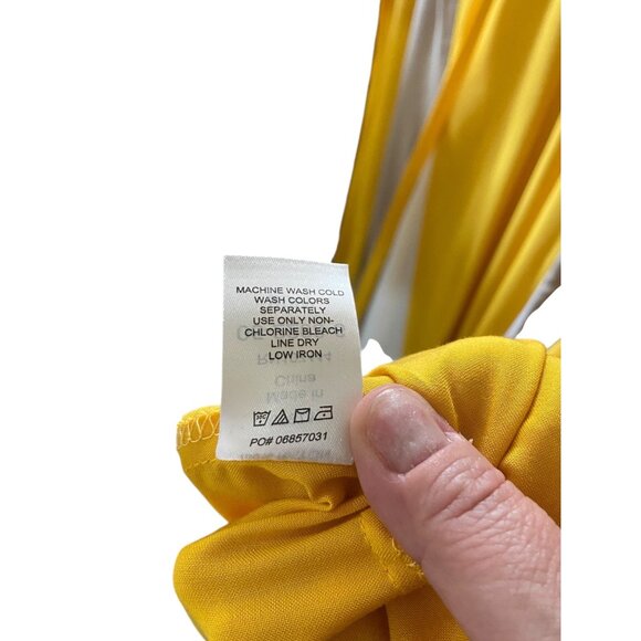 Jessica London Striped Maxi Dress Yellow Size 20W Minimalist Summer Coastal Boho - Picture 5 of 13